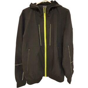 SOBK Straight Outta Brooklyn Black Lightweight Hooded Jacket Men's size‎ L